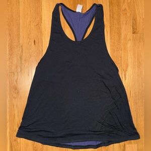 ZUMBA Wear Tank Top Women's Large Purple Black Racerback Workout NWOT